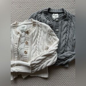 2 Abercrombie Cable Knit Cardigans